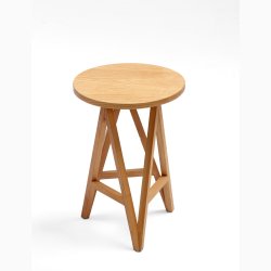 Taburet/bord i ask og elm