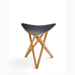 Taburet med sde skind